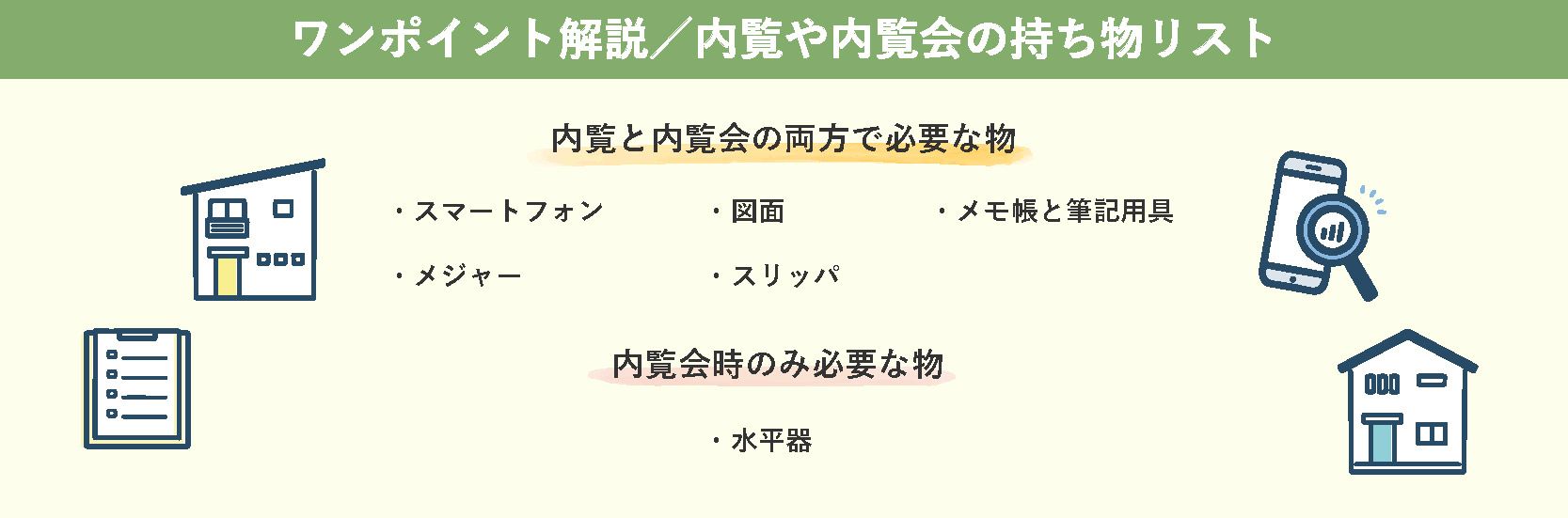 内覧や内覧会の持ち物リスト